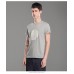 Lilbetter Cotton Round Neck Gray Skull Embroidery Tee
