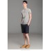 Lilbetter Cotton Round Neck Gray Skull Embroidery Tee