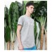 Lilbetter Cotton Round Neck Drop Dead Flower Pocket Gray Tee