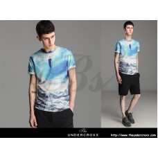 Lilbetter European Style 3D printing Male Star Tide Creative Tee