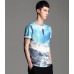Lilbetter European Style 3D printing Male Star Tide Creative Tee