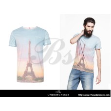 SELECTED Men Paris Eiffel Tower Print Tee