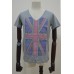 TheUndercroxx 3060S Britain Flag V neck Grey Tee