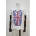 TheUndercroxx 3060S Britain Flag V neck White Tee