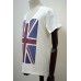 TheUndercroxx 3060S Britain Flag V neck White Tee