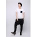 TheUndercroxx 3101S Metal Pentagram Star Rivet Leather Pocket Tee