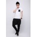 TheUndercroxx 3101S Metal Pentagram Star Rivet Leather Pocket Tee