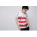 Undercroxx 3125S Red Stripe Painted Stone Wall Tee