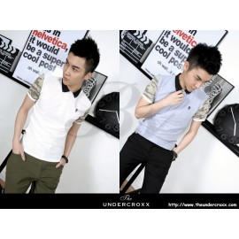 TheUndercroxx 2023S x Camouflage Sleeve Collar Tee